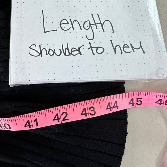 525 America Womens Rib Knit Scoop Neck Sleeveless Stretchy Dress Size M Black - Picture 12 of 13